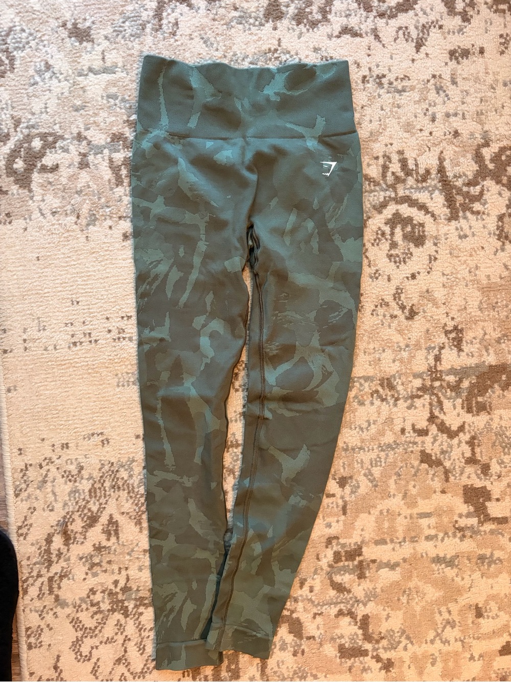 Gymshark Green Camo High-Waist Performance Leggings